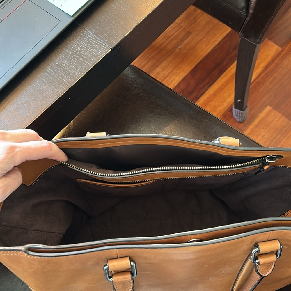 Coach Brown Leather Laptop Tote - Picture 9 of 9